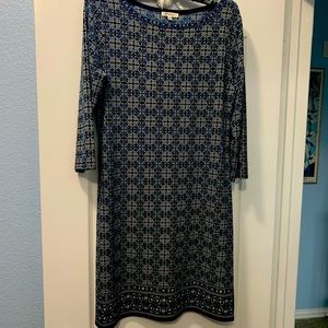 Max Studios Blue/Black Print Dress